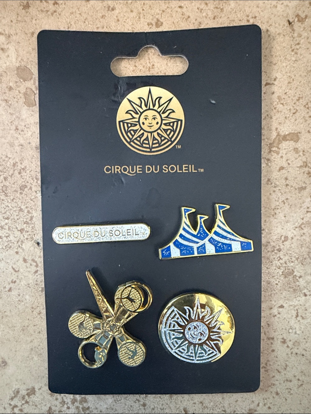 Cirque du Soleil Blue & Gold Enamel Pin Set - Women Accessories